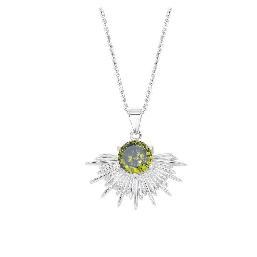 Solace Necklace Limited Edition Peridot- Silver