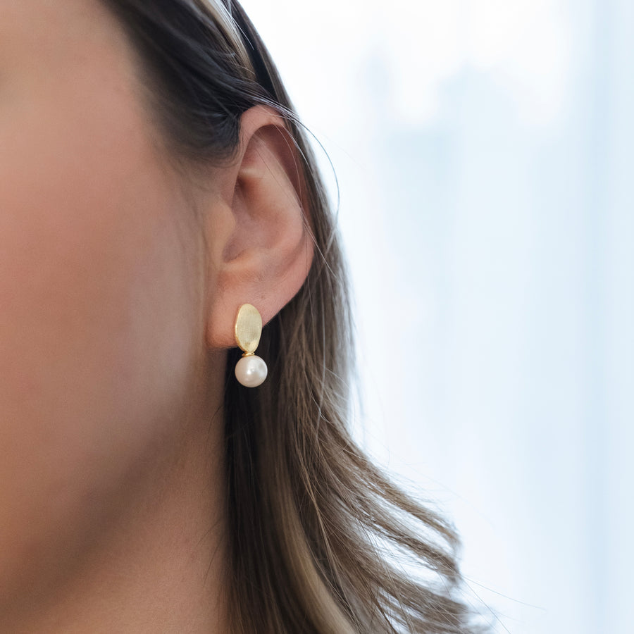 Miro Pearl Earrings - Gold