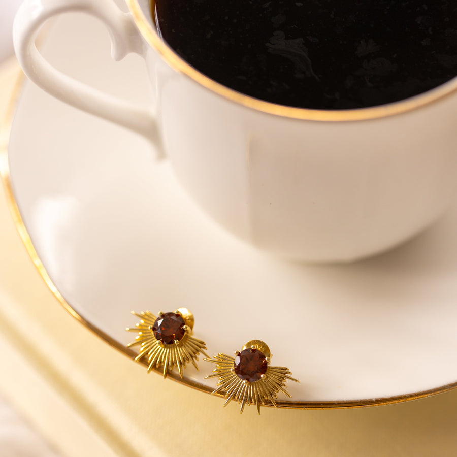 Solace Earrings Limited Edition Coffee - Gold