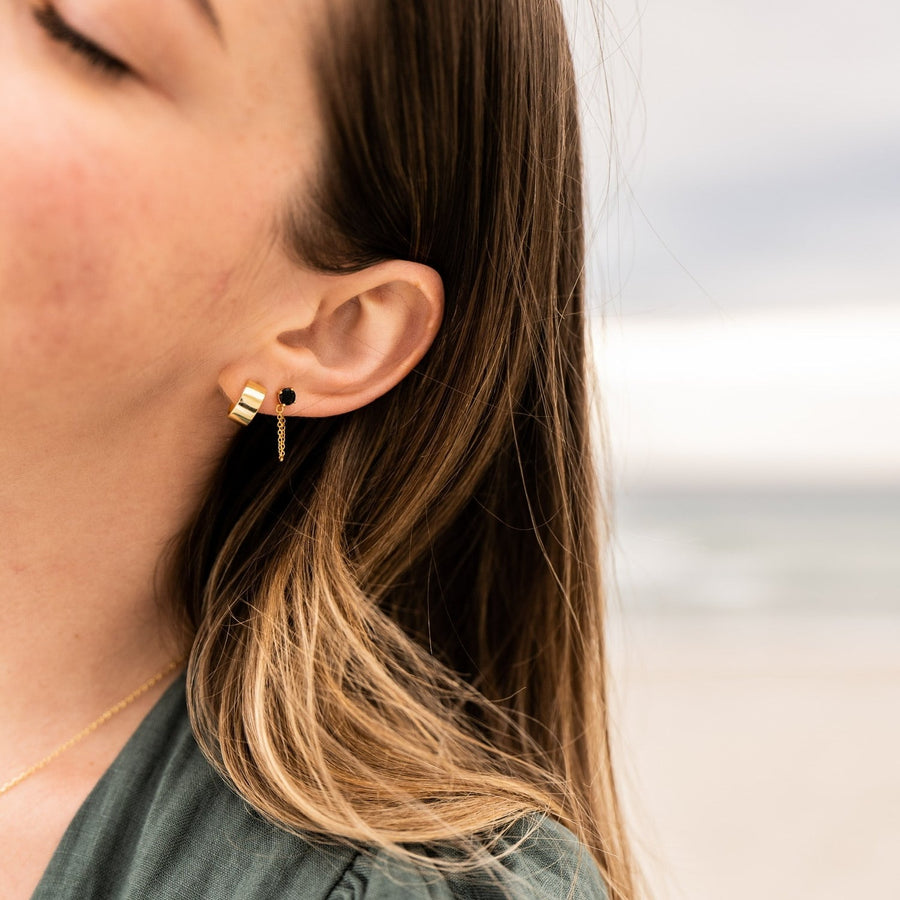 Solid Cuff Earrings - Gold