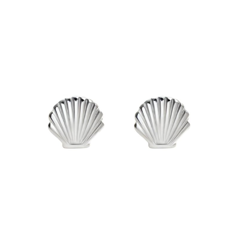 Shell Studs - Silver