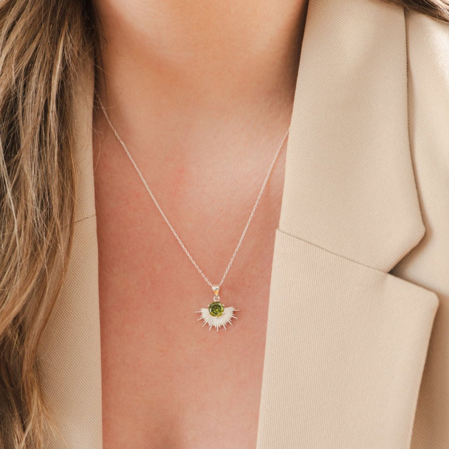 Solace Necklace Limited Edition Peridot- Silver