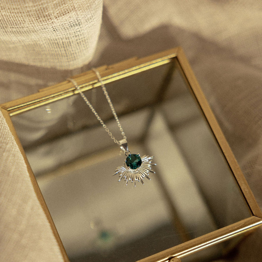 Solace Necklace LIMITED EDITION Emerald Green - Silver