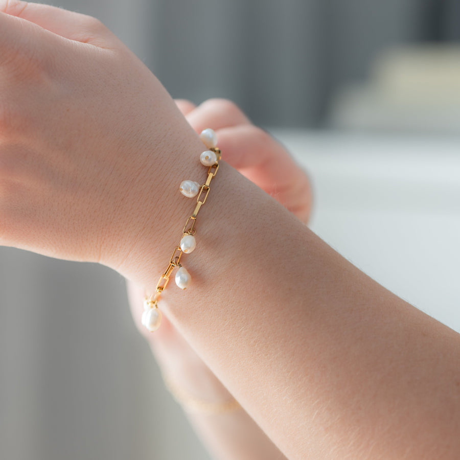 Tidal Pearl Bracelet - Gold