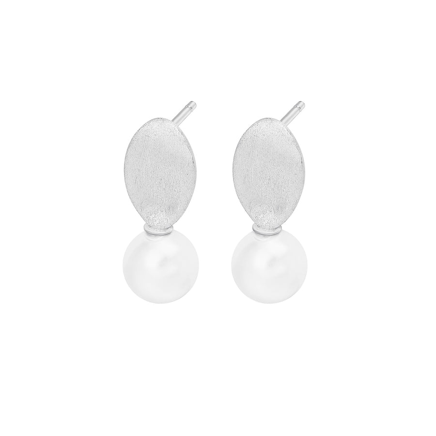 Miro Pearl Earrings - Silver