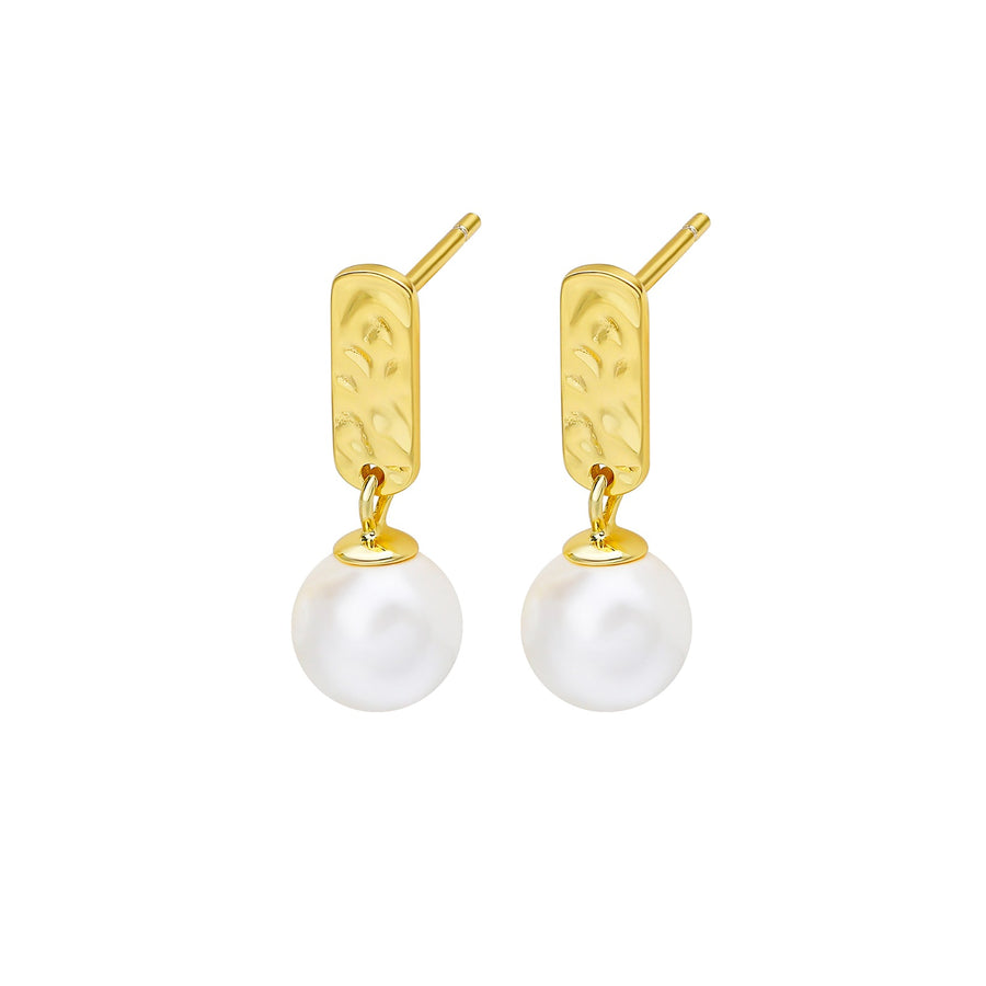 Luna Pearl Earrings - Gold